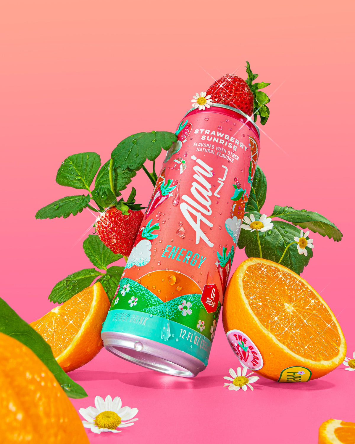 Strawberry Sunrise Zero-Sugar Energy Drink, 12-Pack