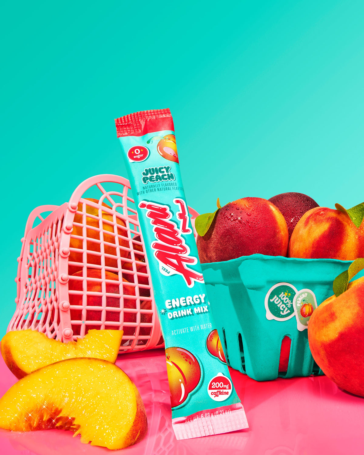 Juicy Peach Portable Energy Drink Mix, 10-Pack