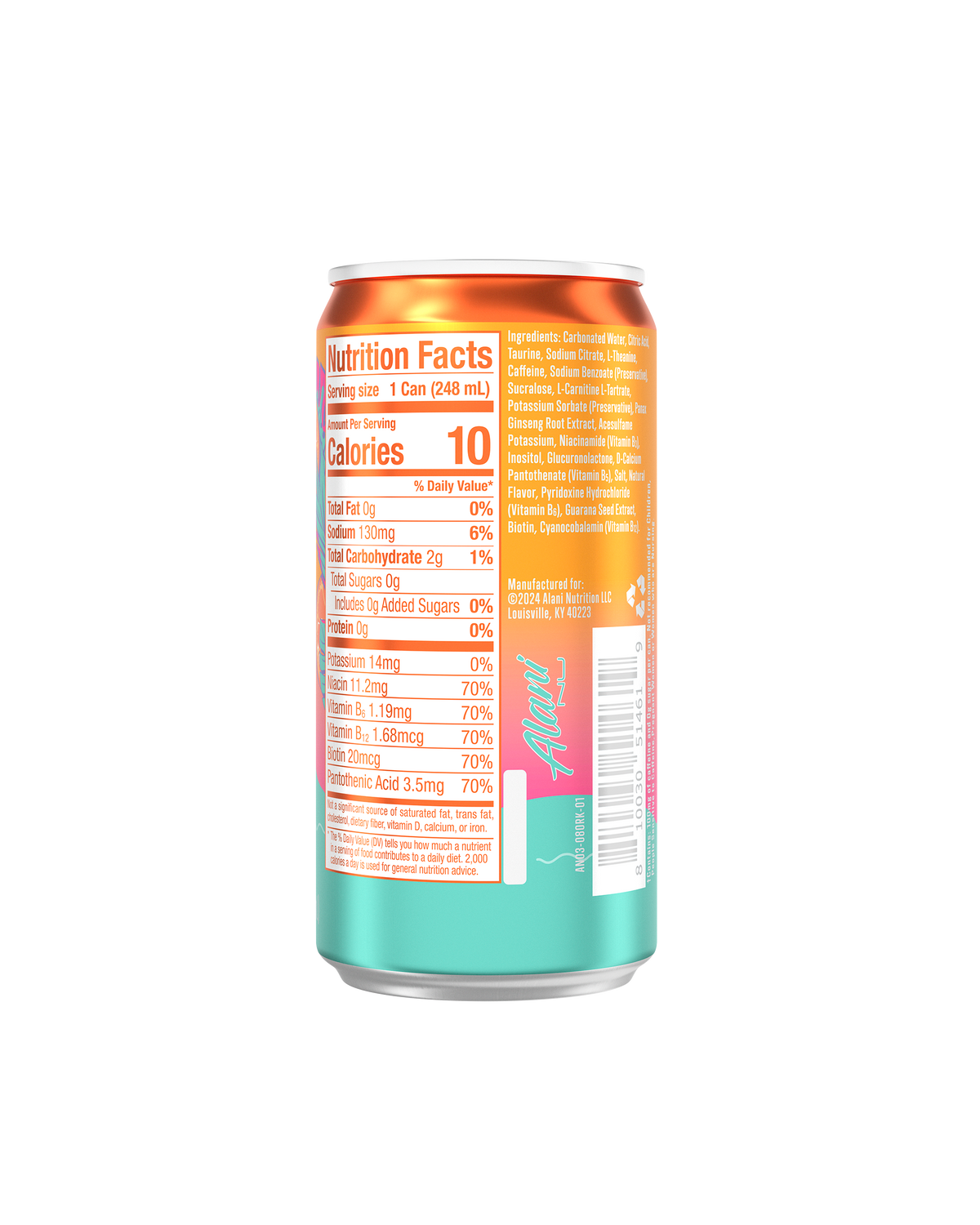 Orange Kiss Mini Energy Drink with B Vitamins, 24-Pack