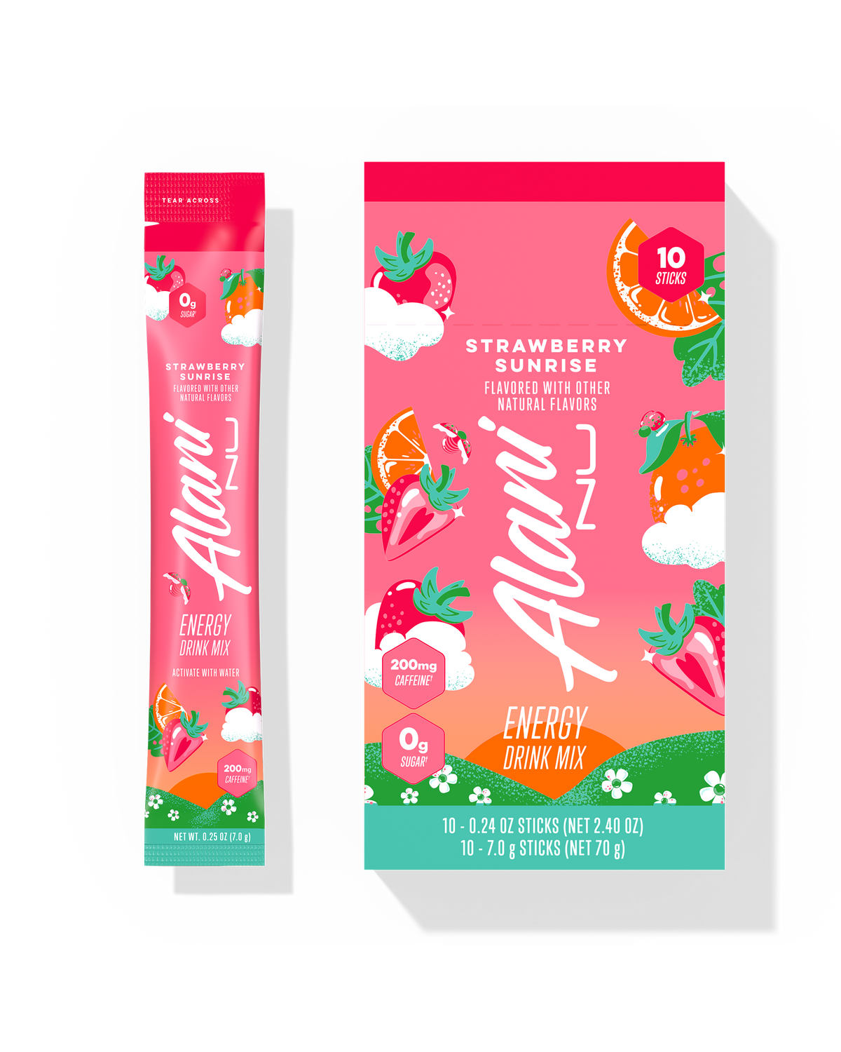 Strawberry Sunrise Energy Mix Sticks, 10-Pack