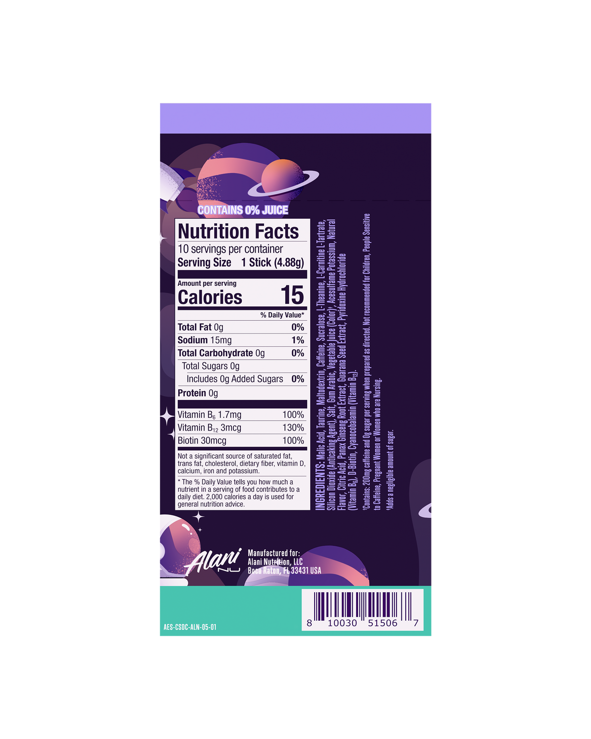 Cosmic Stardust Powdered Energy Sticks, 10-Pack
