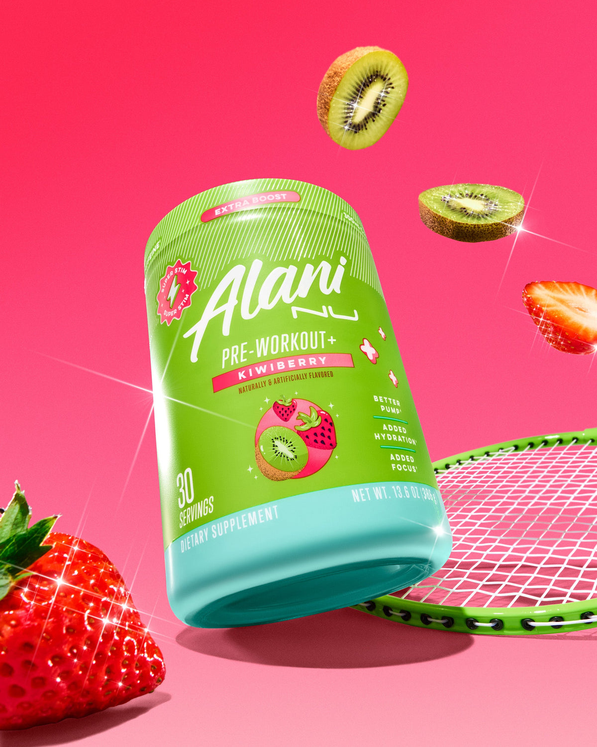 Kiwiberry Pre-Workout+ Supplement, 30 Servings