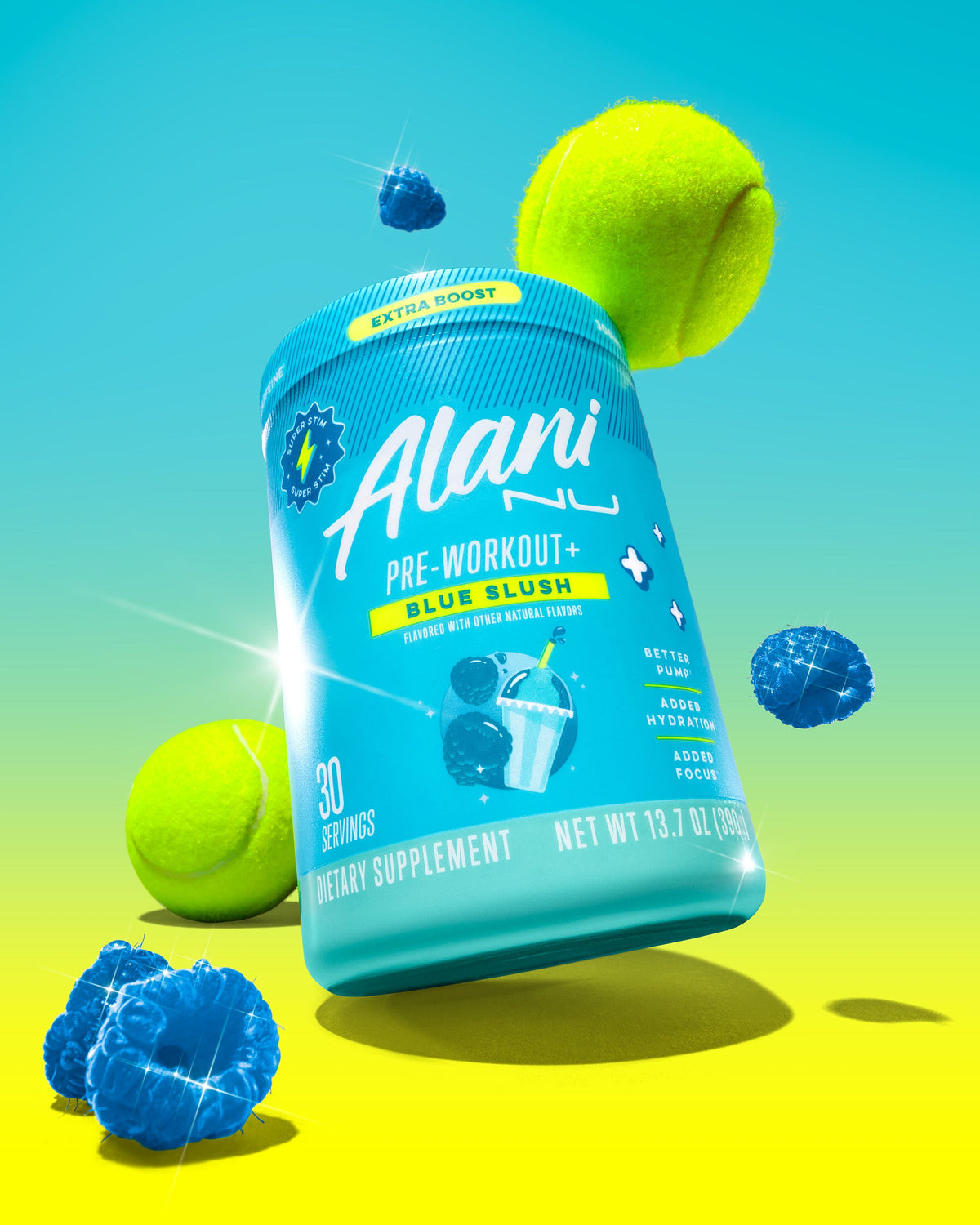Blue Slush Matching Energy Drink and Pre-Workout+ Set
