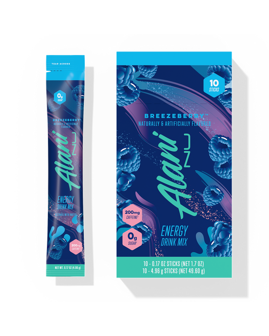 Breezeberry Energy Drink Powder Sticks, 10-Pack