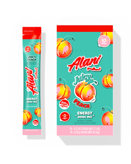 Juicy Peach Portable Energy Drink Mix, 10-Pack